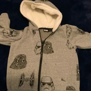 Star Wars boys zip up hoodie
